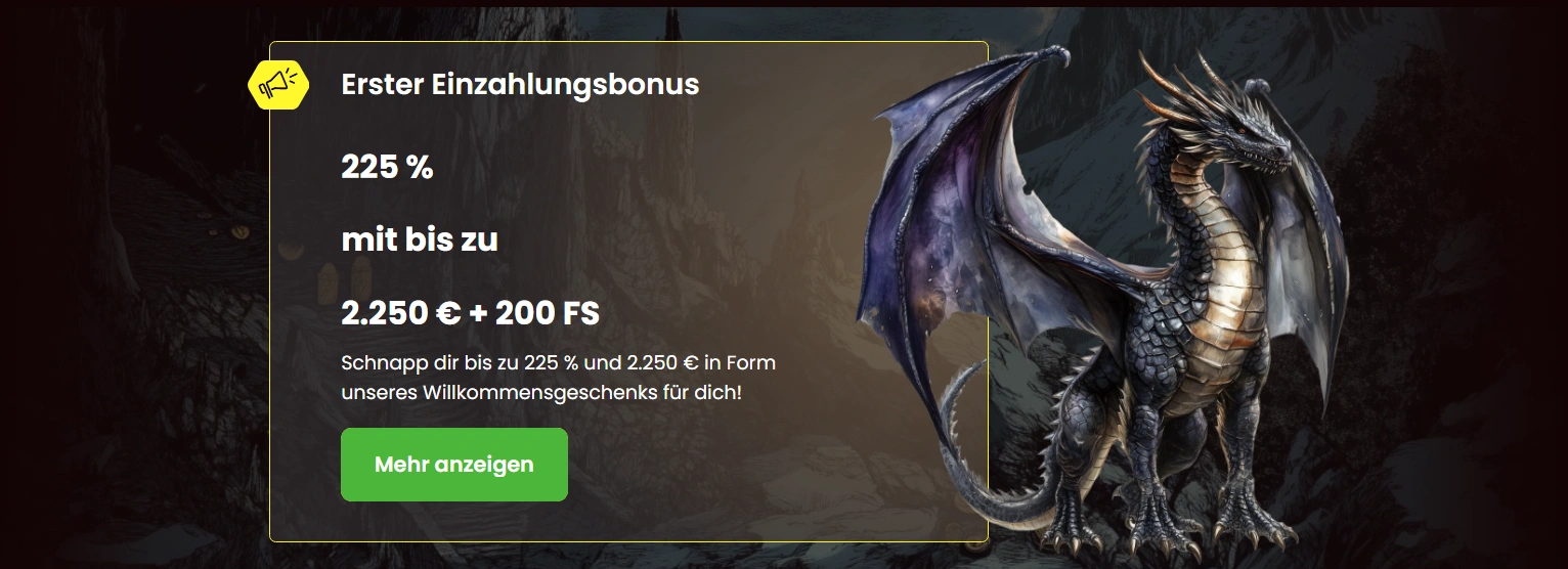 illkommensbonus-Paket bei Dragonslots Casino